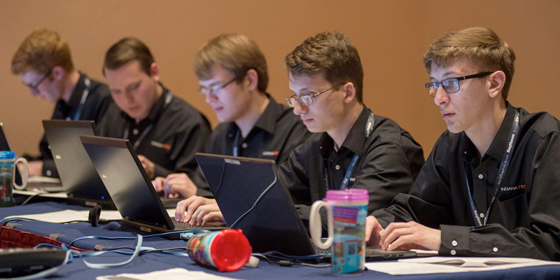 Cyber Defense team at competition