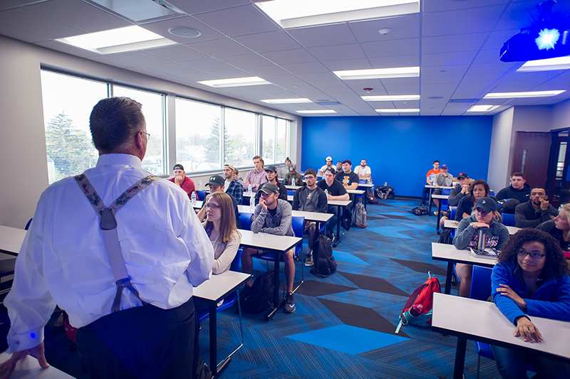 Dr. Jeffrey Walls leading his class