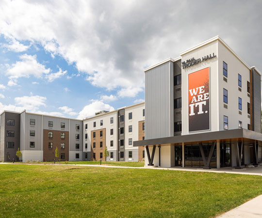 Troder Hall main entrance